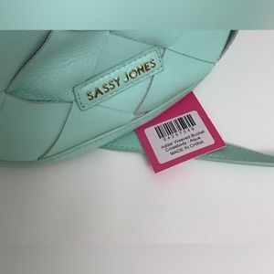 Sassy Jones ‘Addie’ Mint Weaved Bucket Crossbody